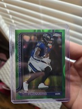 ZAY FLOWERS 2025 Topps Chrome #22 GREEN REFRACTOR /99 Baltimore Ravens