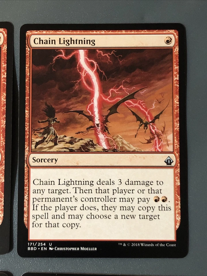 Chain Lightning X4 Battlebond NM Condition See Front/back Pics - Image 3 of 4
