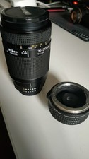 Zoom nikon 70-210 + lens scope converter
