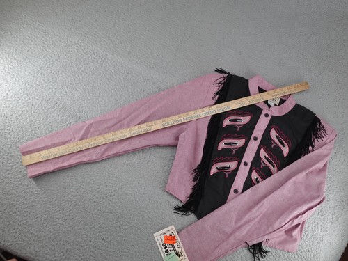 Vintage 1849 Authentic Ranchwear Jacket Womens Small Pink Western Fringe Rodeo - Picture 6 of 12