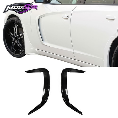 #ad For 11 23 Dodge Charger IKON2 Style Front Side Fin Vents Cover Gloss Black ABS $54.99