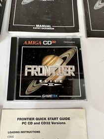 VINTAGE COMMODORE AMIGA CD32 BIG BOX FRONTIER ELITE 2 II METRO CIB GAME