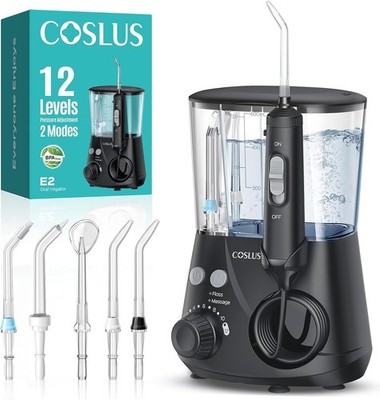 E2 Advanced Water Flosser Oral Irrigator Teeth Cleaner 12 Pressure 5 Tips FREE S