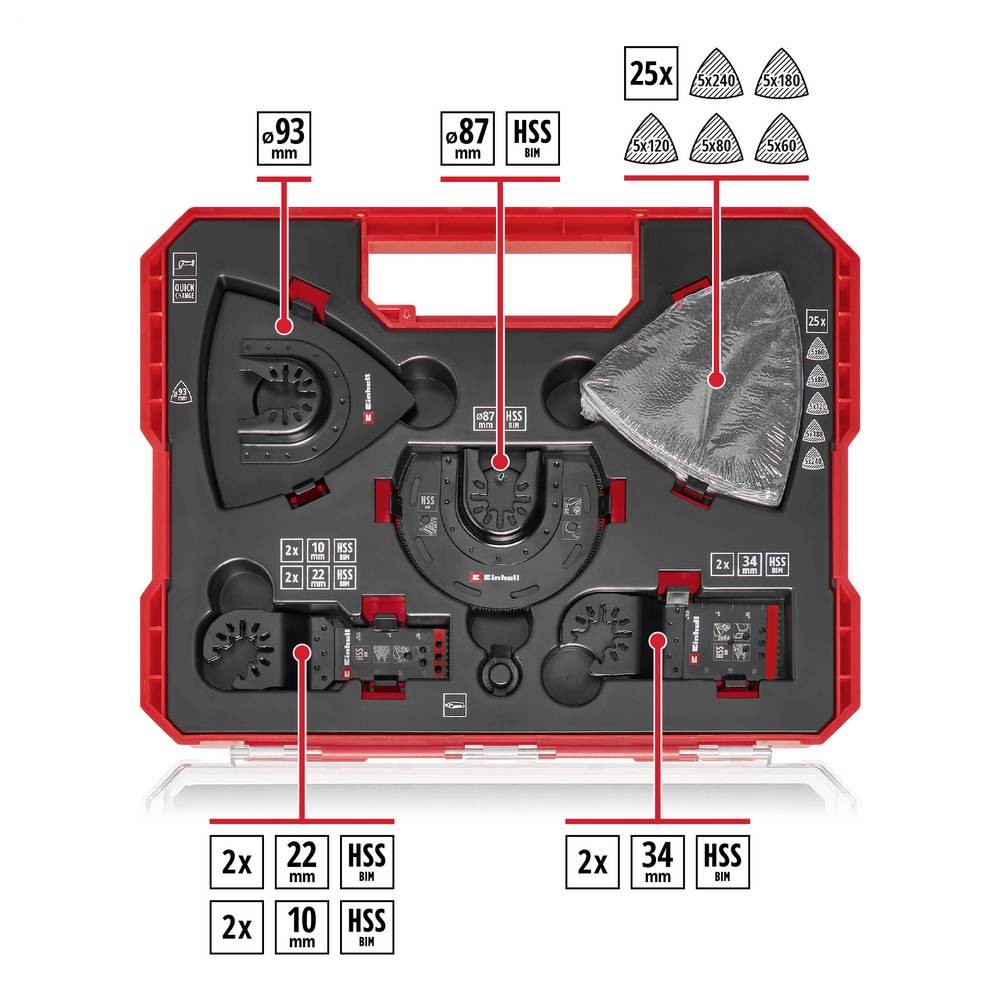 Accessoires outils multifonction Einhell 708135 pour renover sol et cloison