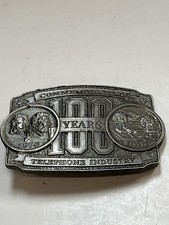 LIMITED EDITION 100 YEAR COMMEMORATING TELEPHONE INDUSTRY 1876-1976 BELT BUCKLE