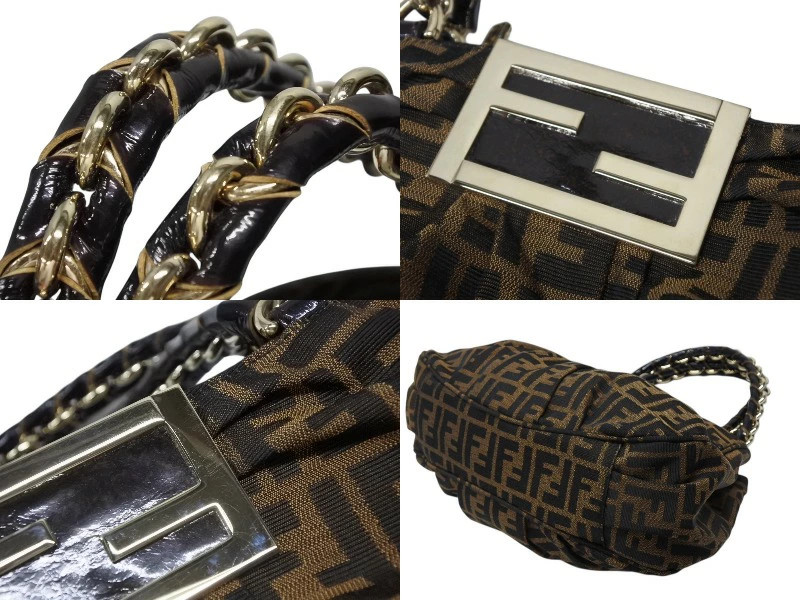 FENDI Handbag 8BR615 Monogram Pattern Canvas Leat… - image 5