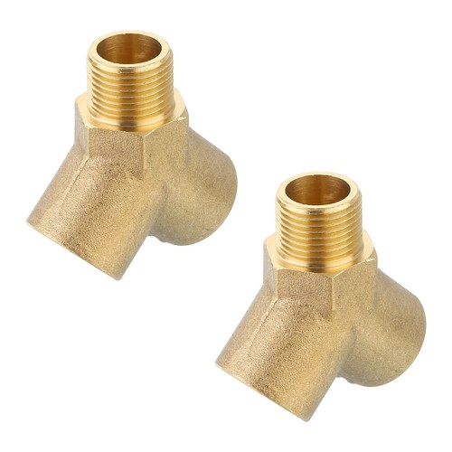 2pcs Brass Tee Pipe Fitting G3/8" x 3/8" x 3/8" 3 Way Y-Connector