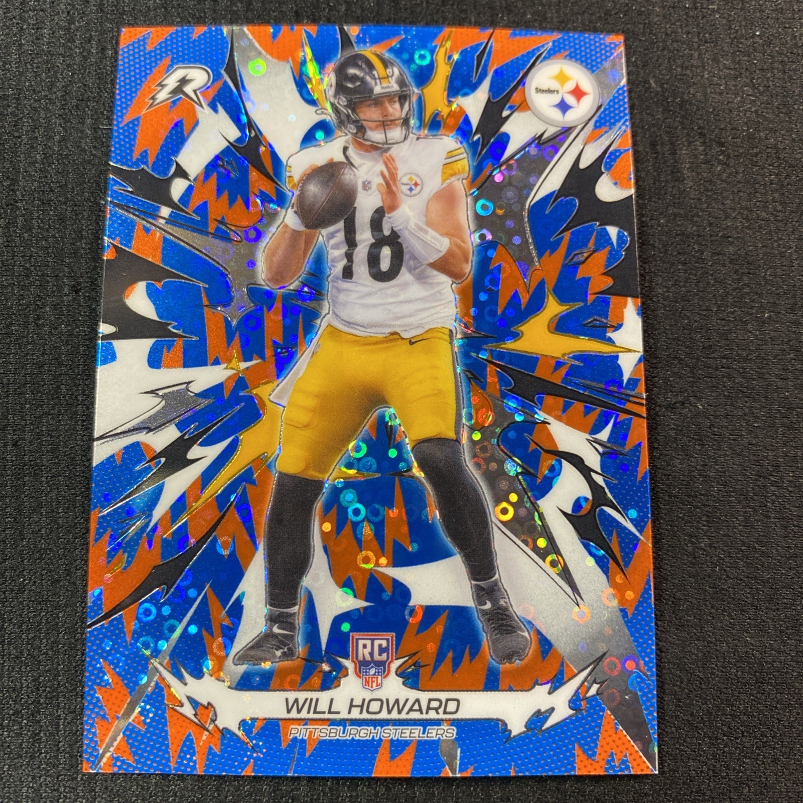 2025 Topps Resurgence - Will Howard #182 Blue & Orange Spark Steelers (RC)
