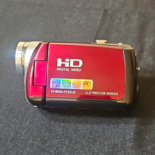 HD Digital Video Handheld Camcorder 16MP 8x Zoom 3.0in LCD SD Red/Black