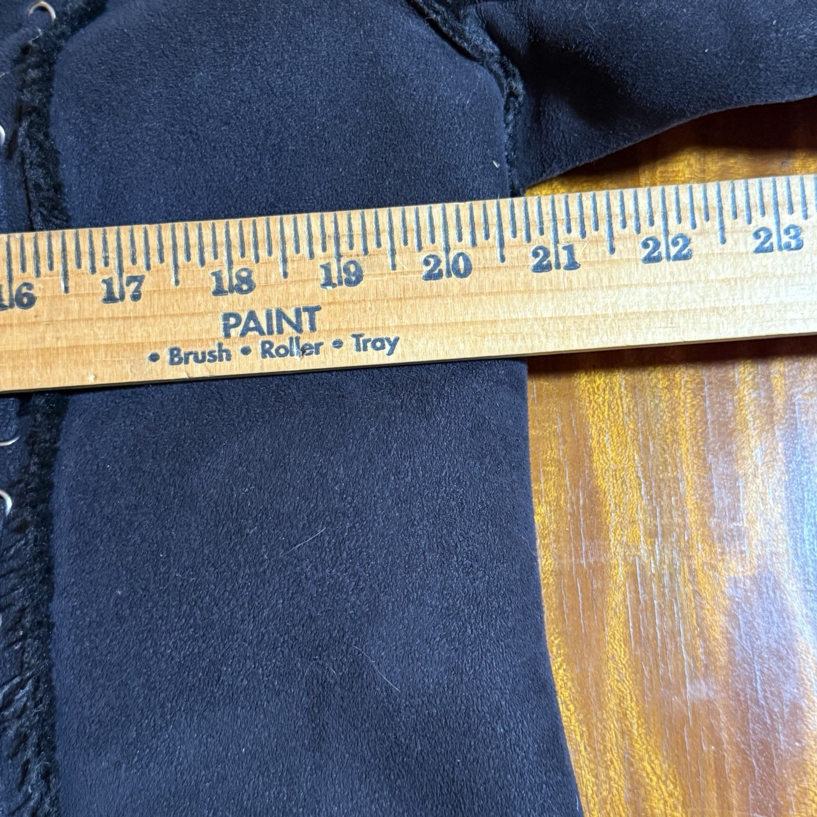 Vintage 90s Dennis Basso Faux Suede Shearling Coat Women’s Small Black Oversize