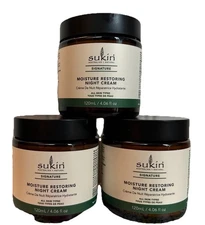 3 SUKIN SIGNATURE MOISTURE RESTORING NIGHT CREAM 4.06oz ALL SKIN TYPES SEALED