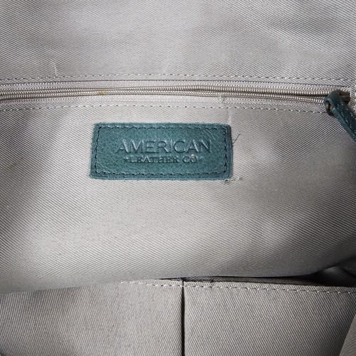 American Leather Co Bolso Cartera Mujer Cuero Genuino Bolso de Mano Cartera Clásico - Imagen 10 de 16