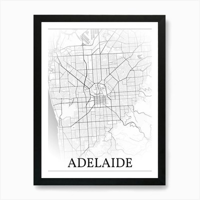 Adelaide, South Australia, Australi Framed Wall Art Poster Canvas Print Picture