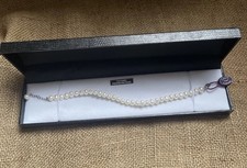 Genuine Real Cultured Pearl Bracelet Sterling Silver 925 Clasp Warren James Box