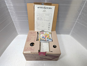 Sega Saturn White Console Power Memory Sonic Jam Sonic R Box Manual