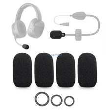 4 Mic Foam Covers+12 O-Rings Cardo Packtalk/Freecom/Smart Hybrid Microphone