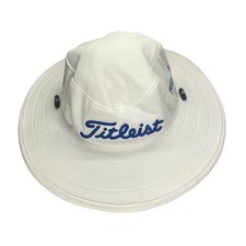 Titleist Pro V1 Golf Bucket Hat Sun Protection White Adjustable Chin Strap