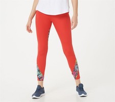 Soulgani Active Heart It All Ohio Twin Soul Leggings Flame Red S NWOT 1091 