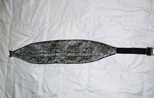 Men's Formal Black Silver Paisley Cummerbund with Pleated Adjustable Strap