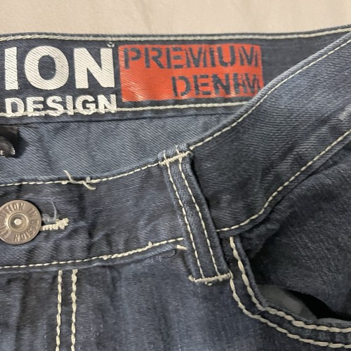 Evolution in Design Jeans Men 38x32 Blue Ripped Hip Hop Streetwear Rap Punk - Picture 9 of 20