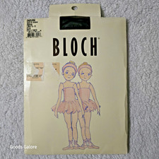 New Bloch Endura Footed Tights T0921G Black Ballet Dance Tights Child L 10-12