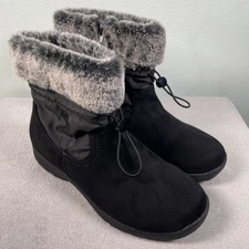 Comfortview Emeline Womens Bootie Black Suede Size 8.5 W