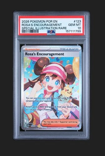 2026 Pokemon Perfect Order POR-EN Rosa’s Encouragement 123/088 SIR PSA 10 💎