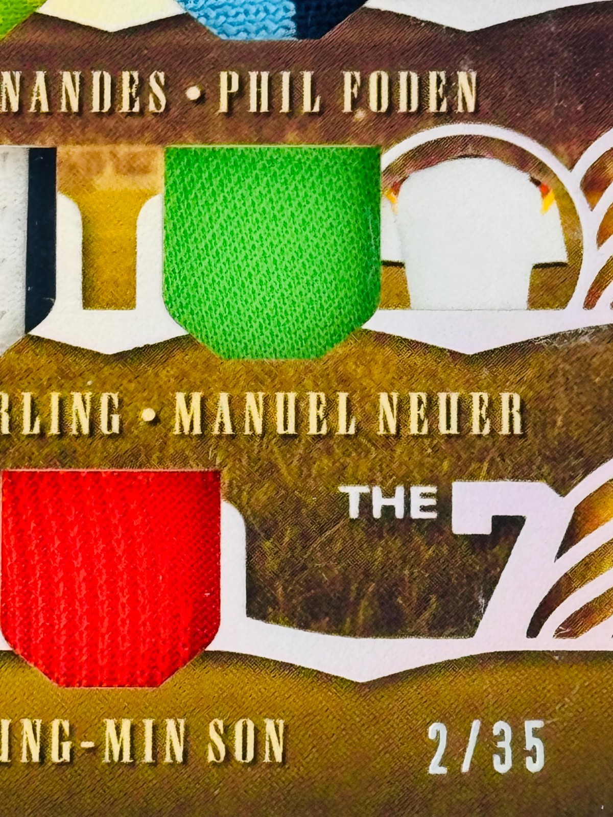 2026 Leaf Glory of the Game The 7 Match Worn Relic /35 Neymar Kane Foden SP view 4