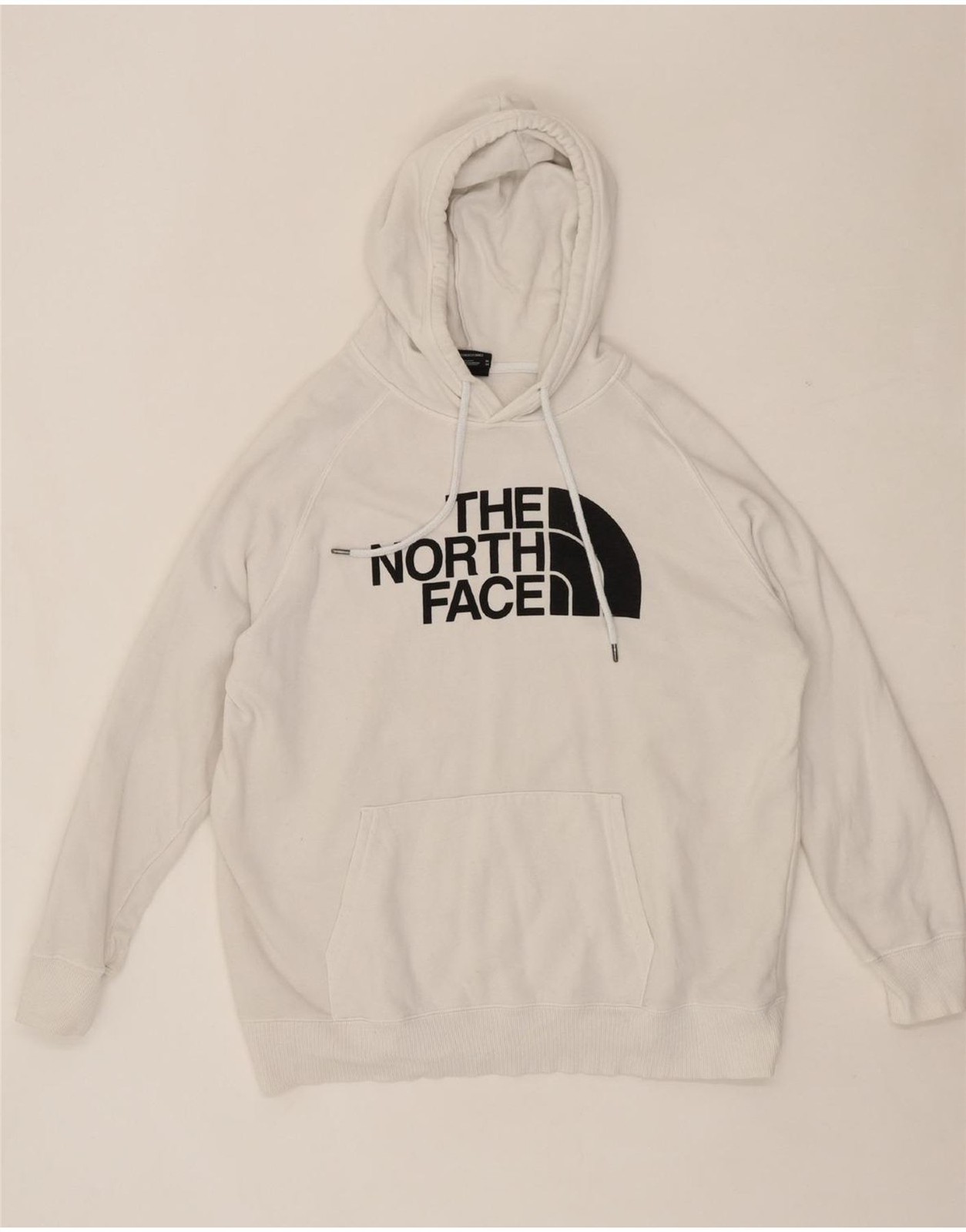THE NORTH FACE Womens Big & Tall Graphic Hoodie Jumper UK 18 XL Off White AM12