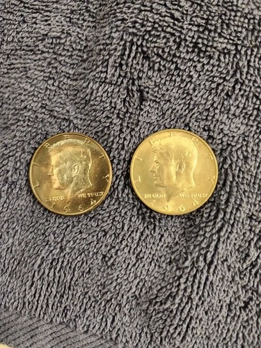 1964 50C Kennedy Silver Half Dollar  One Rainbow Uncirculated