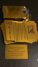 Gra w karty Certyfikat autentyczności Złota folia 99,9 czyste 24 karatowe złoto