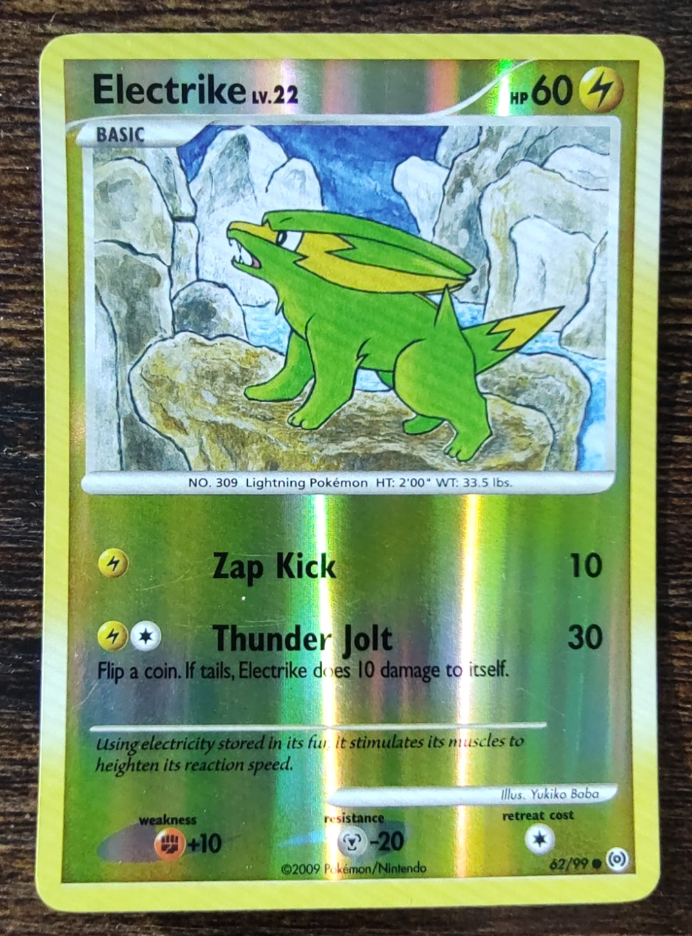 Electrike 62/99 Reverse Holo Platinum Arceus Pokemon NM