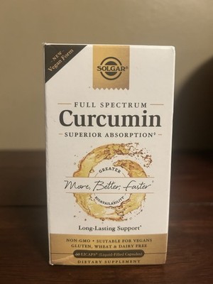 Solgar Full Spectrum Curcumin Softgel Capsule - 60 Servings Exp 06/26