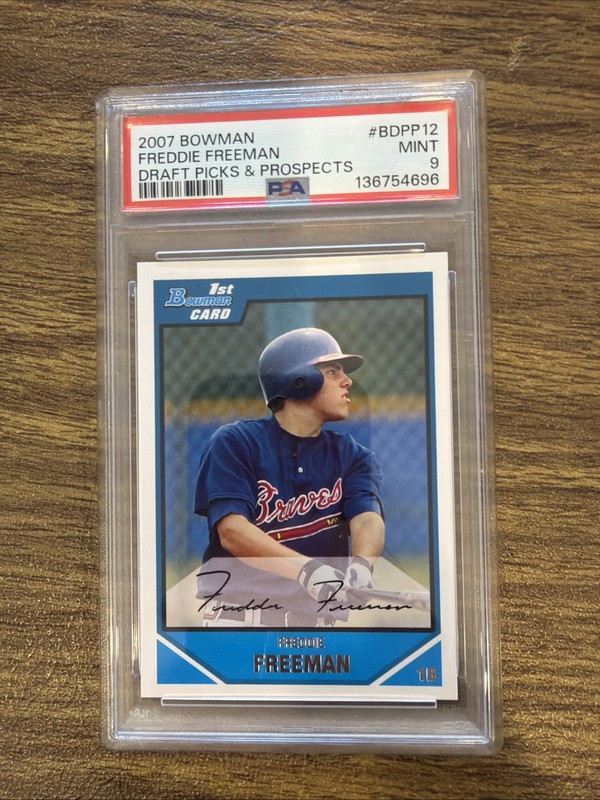 2007 Bowman Draft Picks & Freddie Freeman 1st Prospect #BDPP12 Braves PSA 9