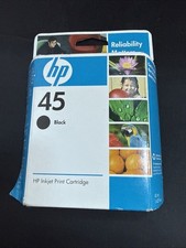 HP 45 Black Ink Cartridge Printer Ink Brand New Unopened Genuine Sealed 9/2009