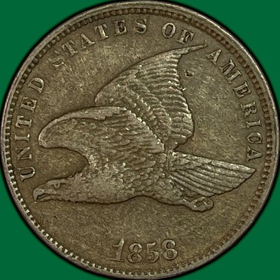 1858 SL Small Letters Flying Eagle Cent Choice Extremely Fine XF+ Coin #41913