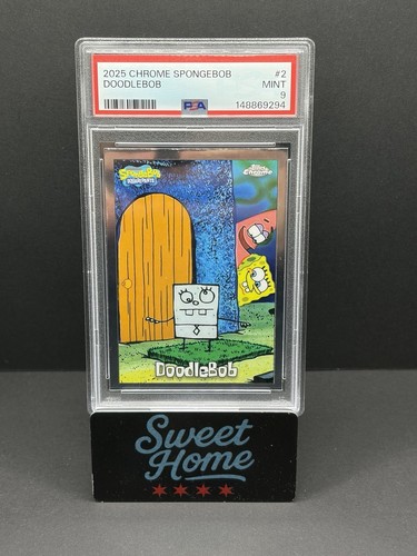 2025 Topps Chrome SpongeBob DoodleBob #2 PSA Graded Original Sports Card