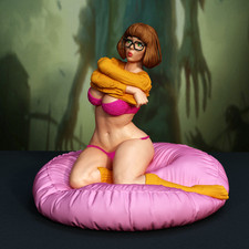 1/24 Resin Model kit Figure Hot Velma Girl Be...