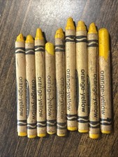 Vtg Crayola Crayons Binney Smith 9 Orange-yellow 80s/90s/00s Retro