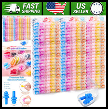Reusable Silicone Earplugs with Individual Cases, 300 Pairs
