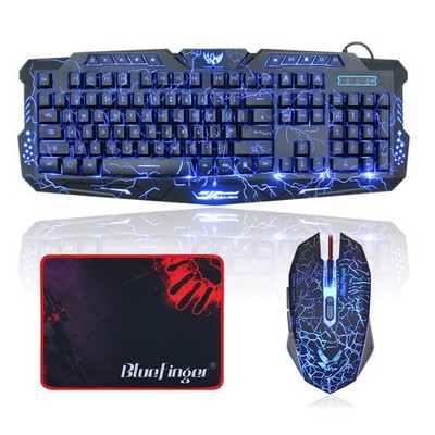 Gaming Keyboard and ,USB Wired Backlit Gaming and Keyboard Combo,Letters Glow...