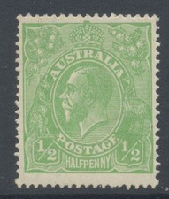 Australia 1918-20 &frac12;d Thin 1 in fraction SG48a Mint u/m Cat &pound;100