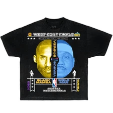 2009 Conference Finals Kobe & Carmelo Boxy Vintage Basketball Tee Streetwear Y2K