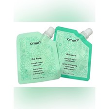 Amika The Kure Strength Repair Shampoo Conditioner 1.18oz/35mL Each Travel Set