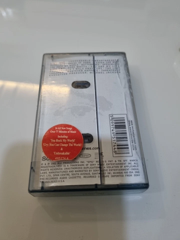 India EDITION SEALED Pop Cassette - Michael Jackson Invincible - Image 3 of 3