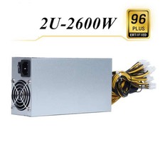 2600W Mining Machine Power Supply 10 x 6pin 2U Single PC Power Supply