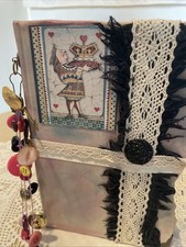 Alice In Wonderland,Quality Handmade Junk Journal. Completely Decorated.