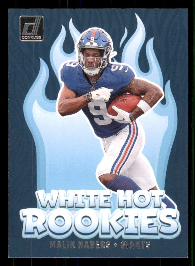 Malik Nabers 2024 Donruss #WH10 White Hot Rookies New York Giants