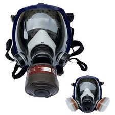 Full Face Gas Mask Chemical/Radioactive/Contamination/Dustproof Respiraty Filter