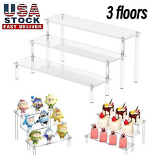 3 Tier Acrylic Perfume Organizer Stand, Clear Display Risers for Perfume, Cologn